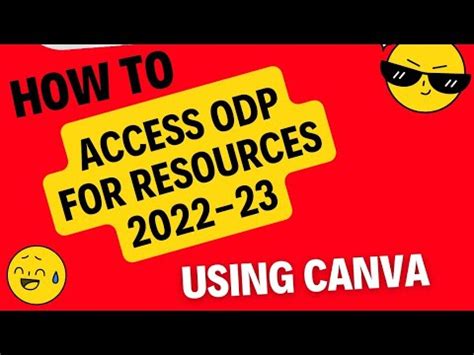 How to access Odp for Resources 2022.